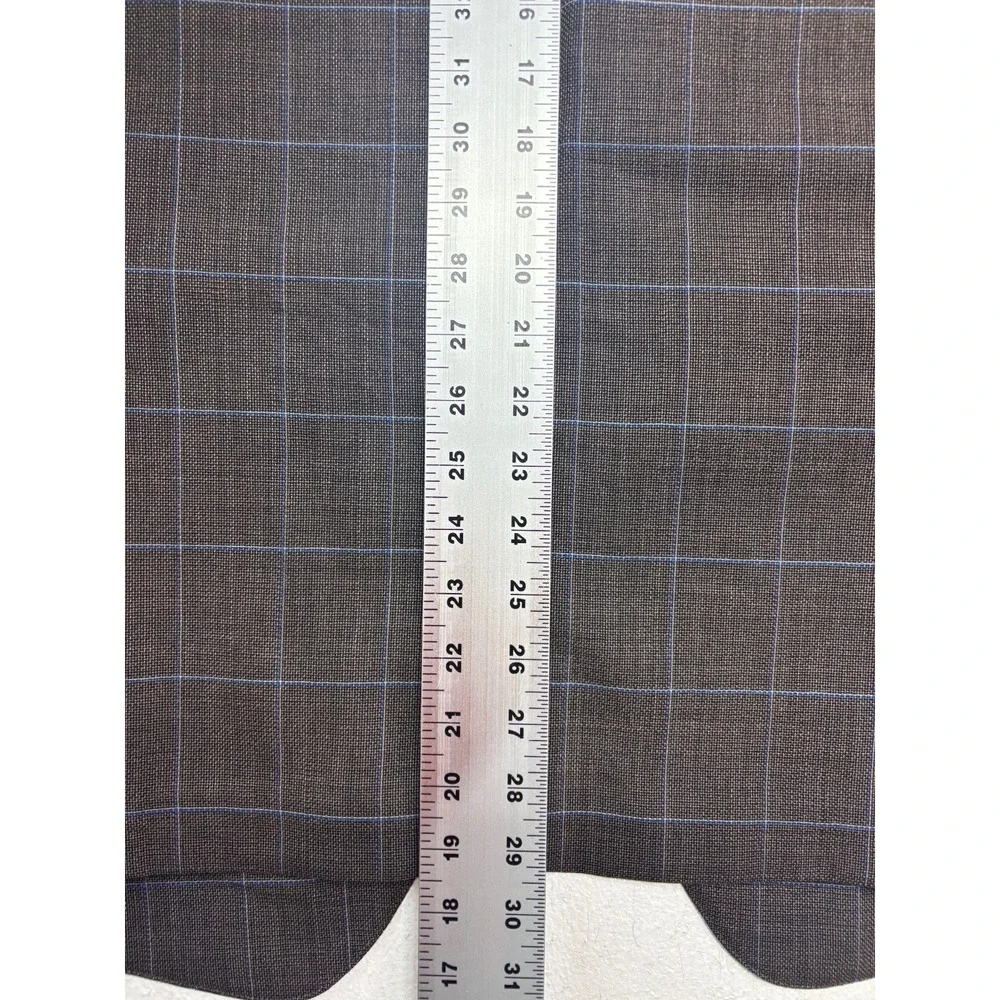 Bonobos 44R Brown Windowpane Unstructured Wool Blazer Jacket Sport Coat Slim